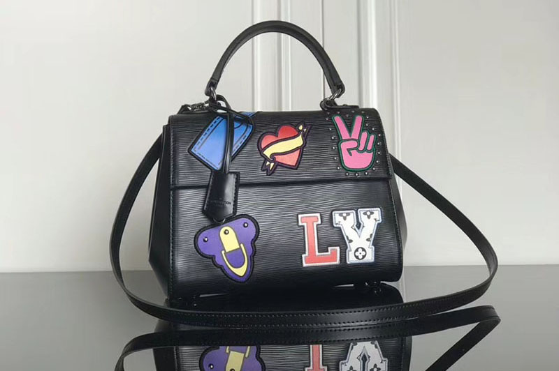 Louis Vuitton M52484 LV Cluny BB Epi Leather Bags Black