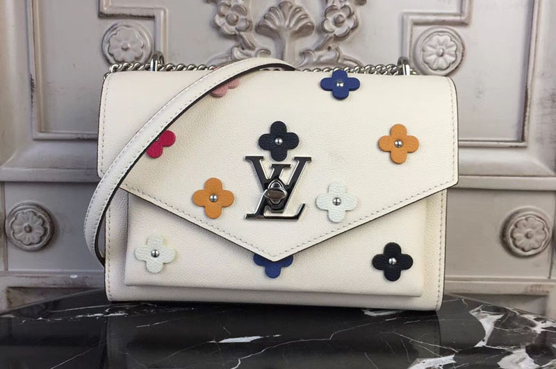 Louis Vuitton M53080 Mylockme BB Lockme Calf Leather Bags Flower Beige