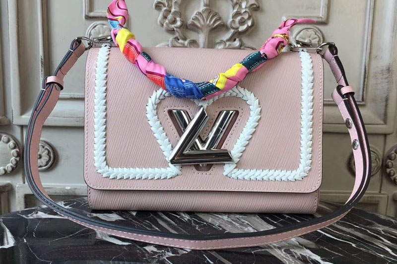 Louis Vuitton M53126 Twist MM Epi Leather Bags Pink