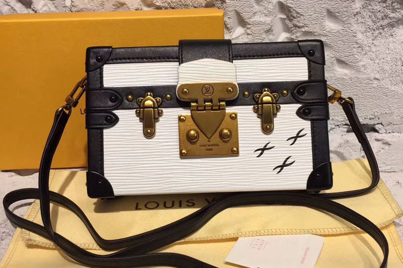 Louis Vuitton M53137 Petite Malle Epi Leather Strap Bags White