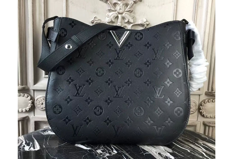 Louis Vuitton M53346 LV Very Hobo Leather Bags Black
