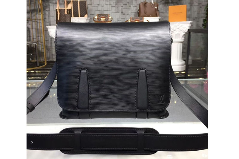 Louis Vuitton M53409 LV Epi Leather Harrington Messenger Bag Black