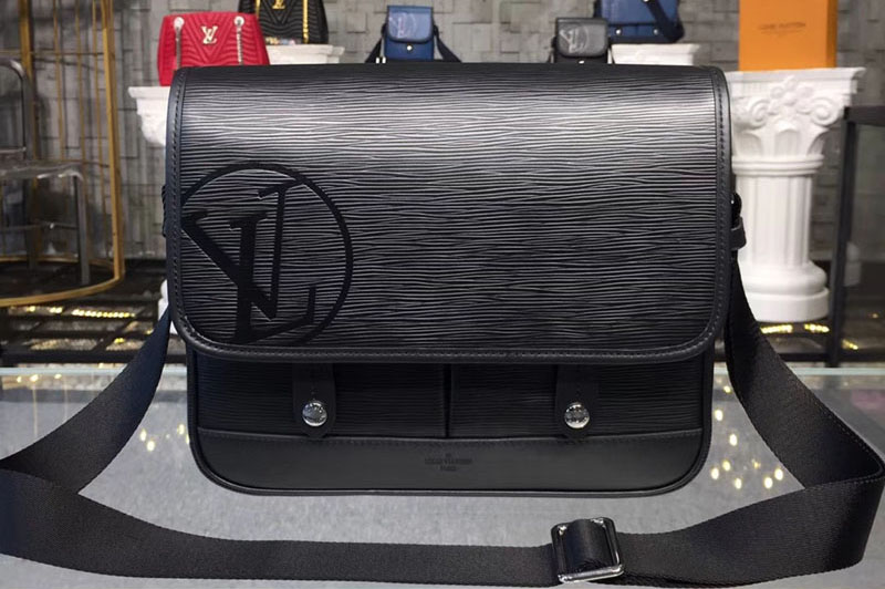 Louis Vuitton M53492 LV Epi Leather Messenger PM Bags Black