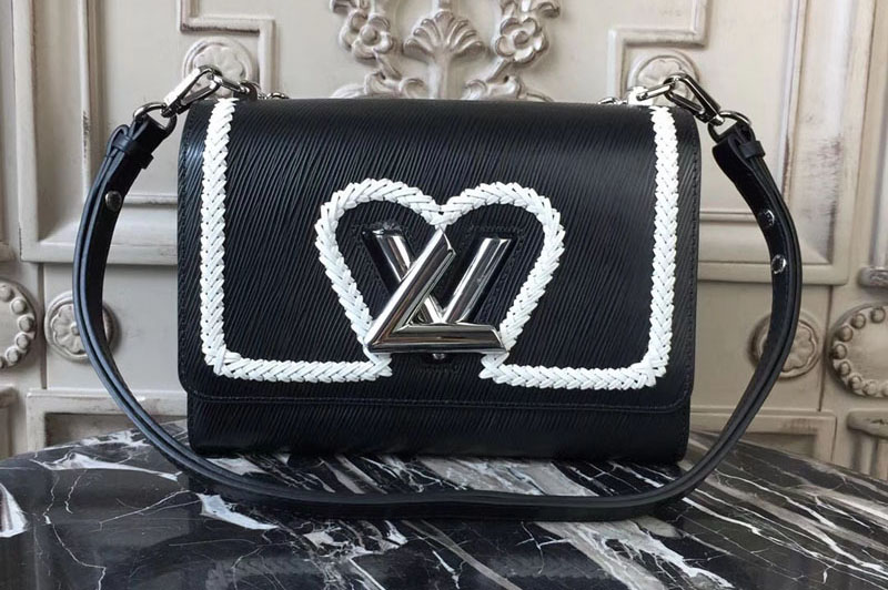 Louis Vuitton M54286 Twist MM Epi Leather Bags Black