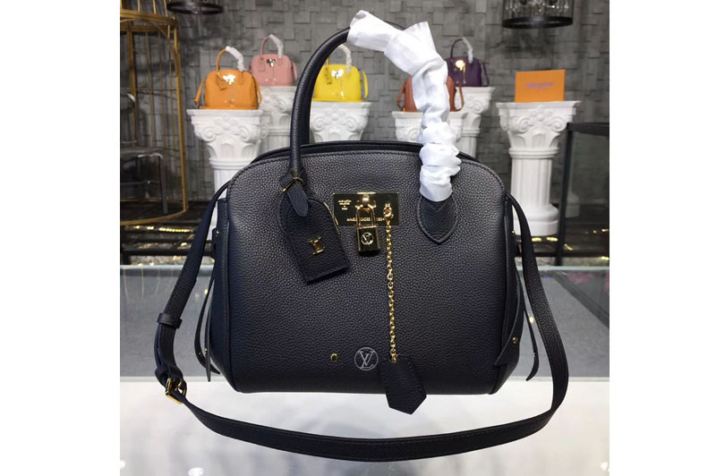 Louis Vuitton M54346 LV Veau Nuage Leather Milla PM Bags Black