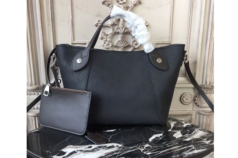 Louis Vuitton M54350 Hina PM Mahina Leather Bags Black