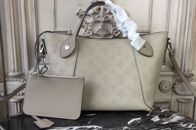 Louis Vuitton M54351 Hina PM Mahina Leather Bags Gray