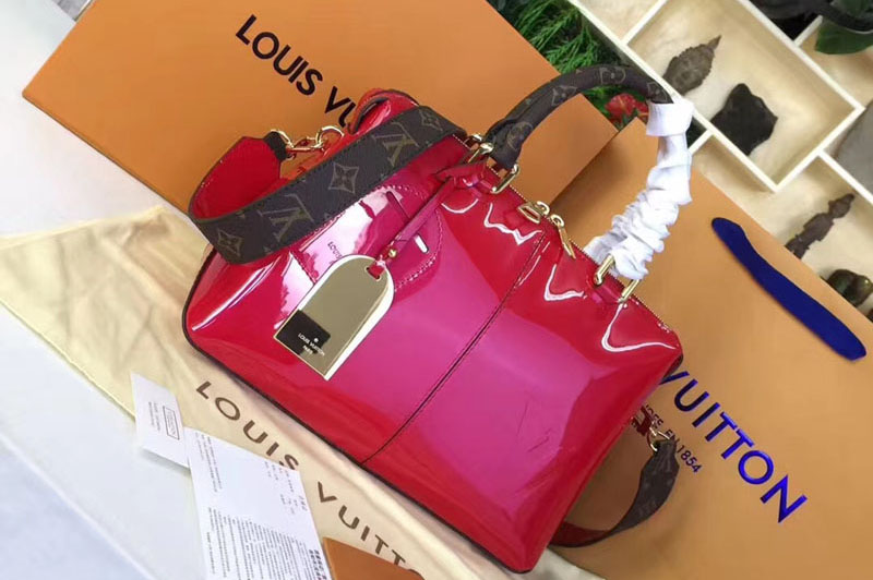 Louis Vuitton M54640 Tote Miroir Patent Leather Bags Red