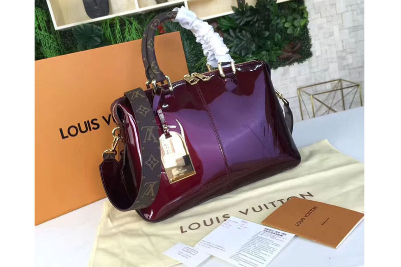 Louis Vuitton M54640 Tote Miroir Patent Leather Bags Purple