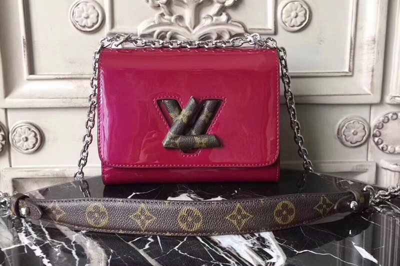 Louis Vuitton M54243 Twist PM Bags Monogram vernis Dark Red