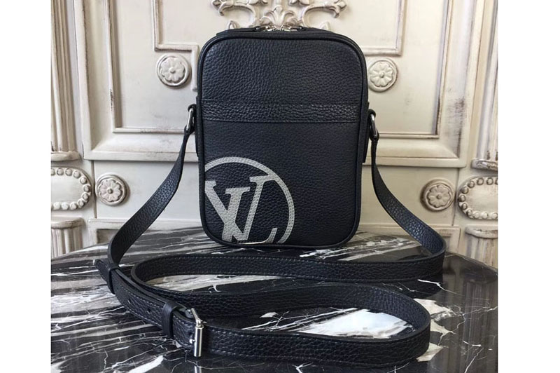 Louis Vuitton M54787 Taurillon Leather Danube PM Bags Black