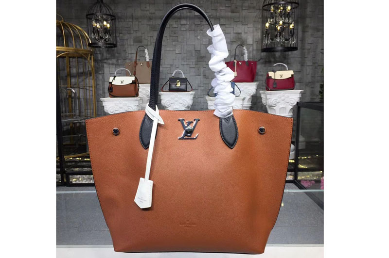 Louis Vuitton M55028 LV Lockme Cabas Bags Soft calfskin Leather