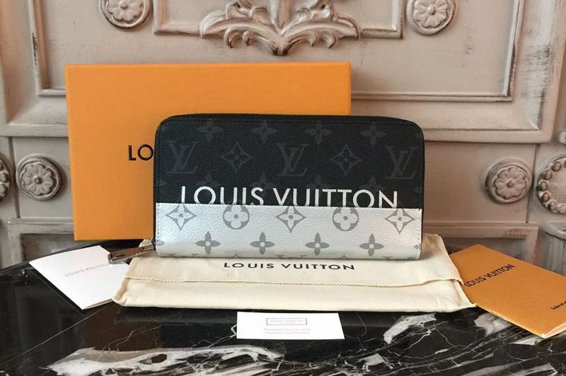 Louis Vuitton Monogram Silver Canvas Zippy Wallet M60017