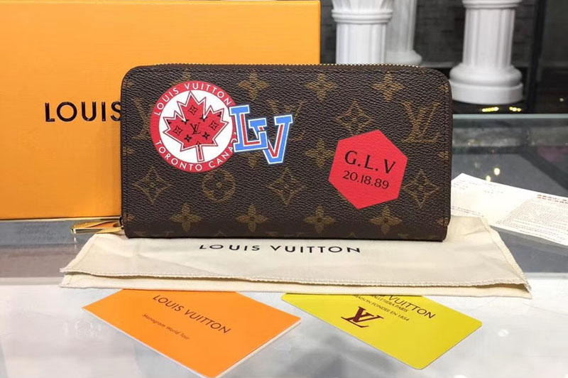 Louis Vuitton M60017 LV Zippy Wallet MY LV World Tour Monogram Canvas Wallet