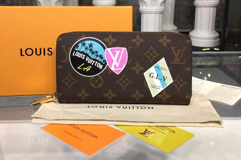 Louis Vuitton M60017 LV Zippy Wallet MY LV World Tour Monogram Canvas Wallet