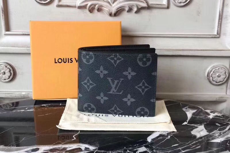Louis Vuitton M60053 Monogram Eclipse Canvas Amerigo Wallet