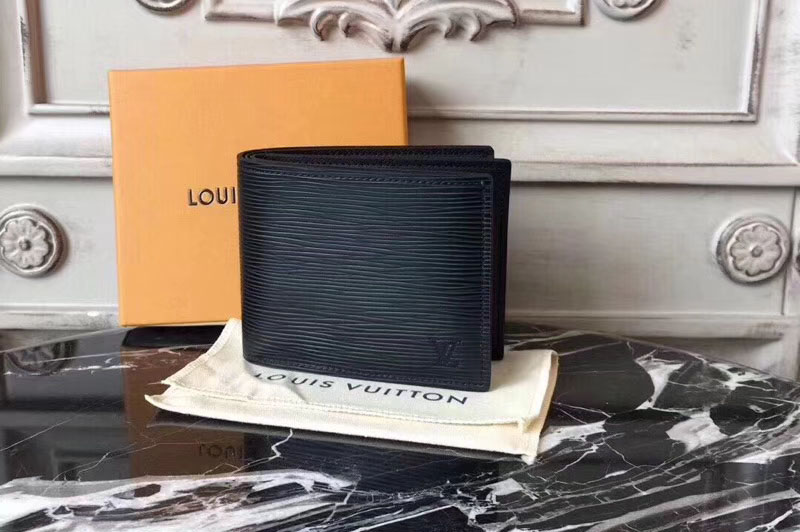 Louis Vuitton M60053 Epi Leather Amerigo Wallet Black
