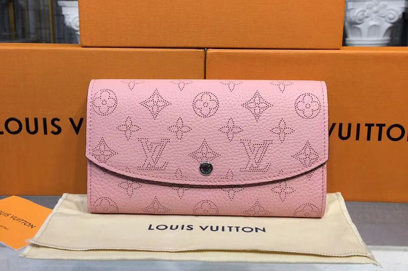 Louis Vuitton M60145 LV Mahina Leather Iris Wallet Pink