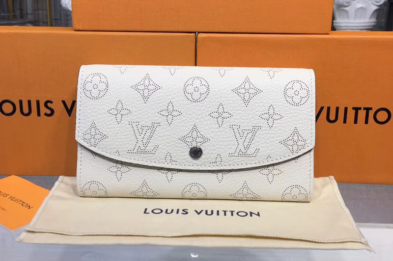 Louis Vuitton M60177 LV Mahina Leather Iris Wallet Ivory