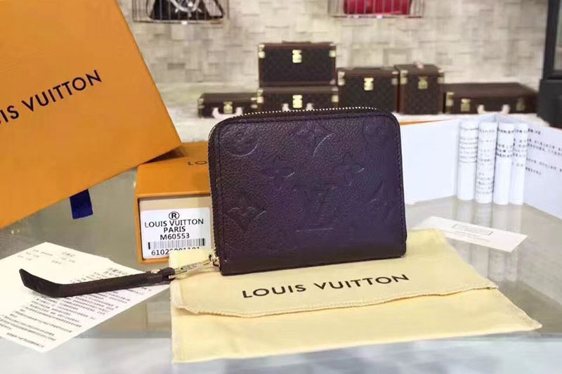 Louis Vuitton M60574 Monogram Empreinte Zippy Coin Purse Purple