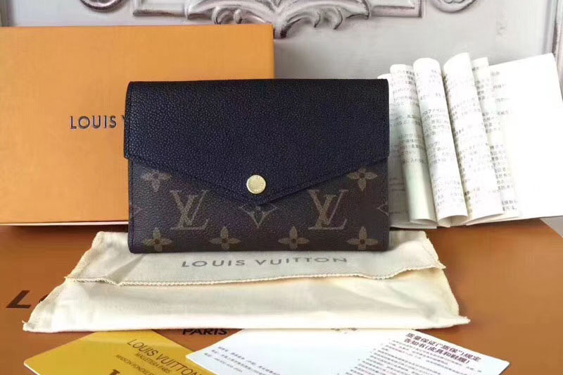 Louis Vuitton M60990 LV Pallas Compact Wallet Monogram Canvas Black