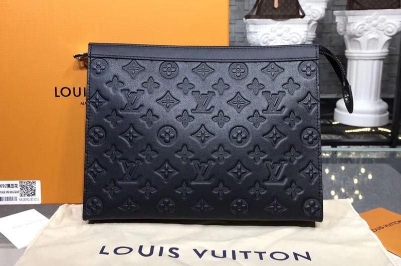 Louis Vuitton M61692 Pochette Voyage MM Monogram Shadow Leather