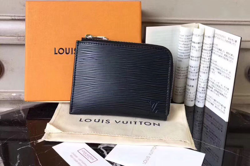 Louis Vuitton M61808 Coin Purse Epi Leather Black