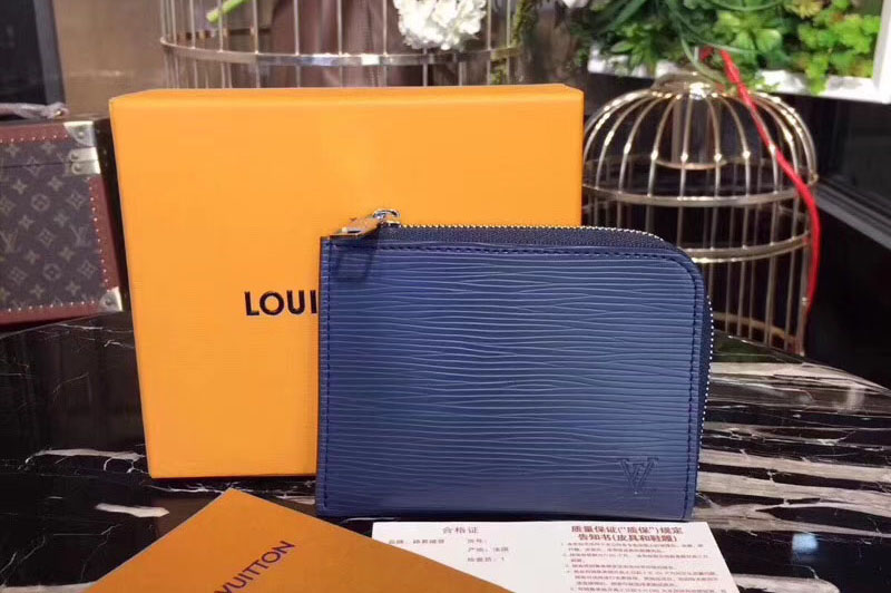 Louis Vuitton M61808 Coin Purse Epi Leather Blue
