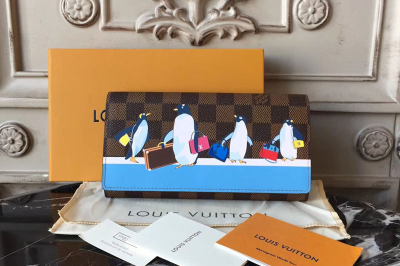 Louis Vuitton M62086 Monogram Canvas Sarah Wallet Blue