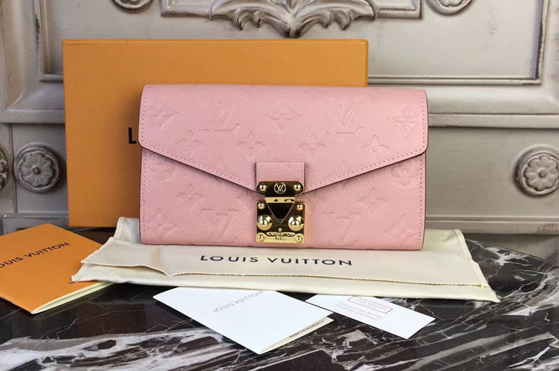 Louis Vuitton M62458 Monogram Empreinte Metis Wallet Pink