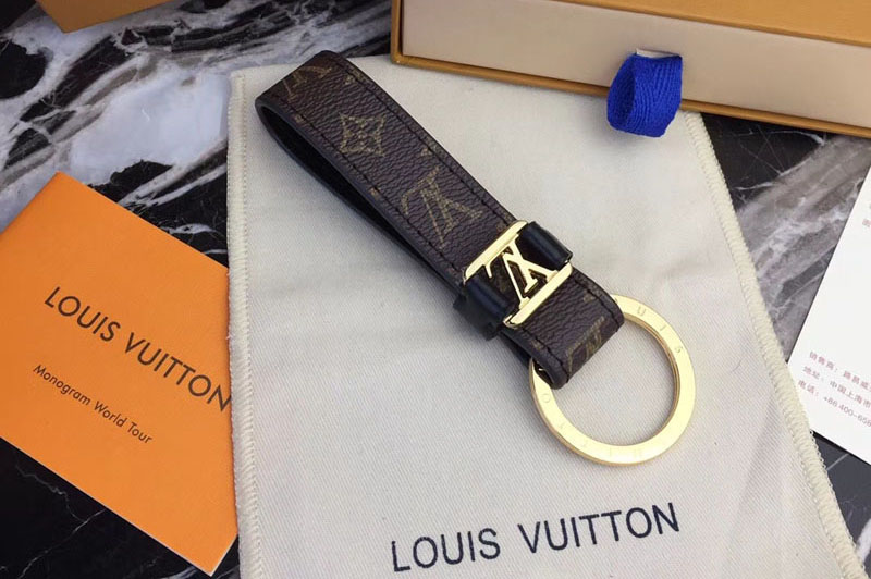 Louis Vuitton M62709 LV Dragonne Key Holder Monogram Canvas Gold Hardware