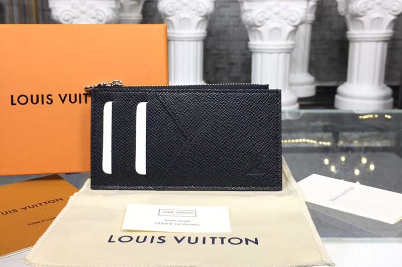 Louis Vuitton M62914 LV Coin Card Holder Taiga Leather