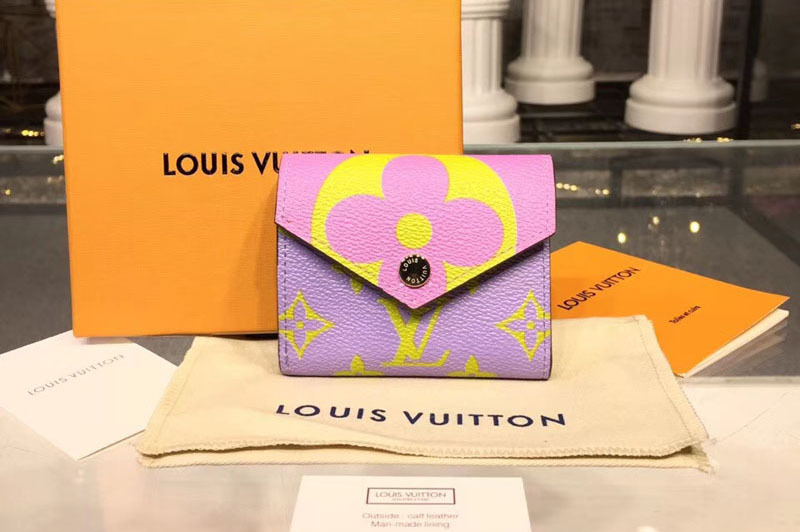 Louis Vuitton M62933 LV Zoe Wallet Calf Leather Purple