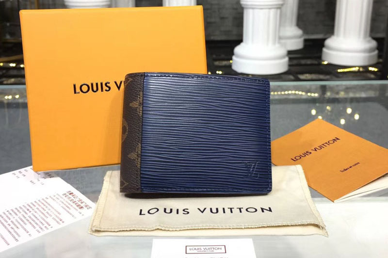 Louis Vuitton M62960 LV Multiple Wallets Epi Leather Blue