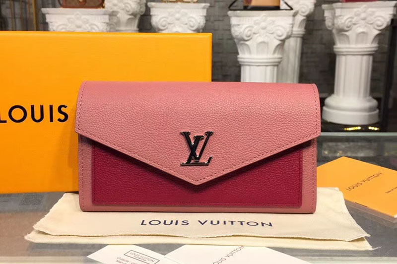 Louis Vuitton M62987 LV Mylockme Wallet Calf Leather Rosy/Pink