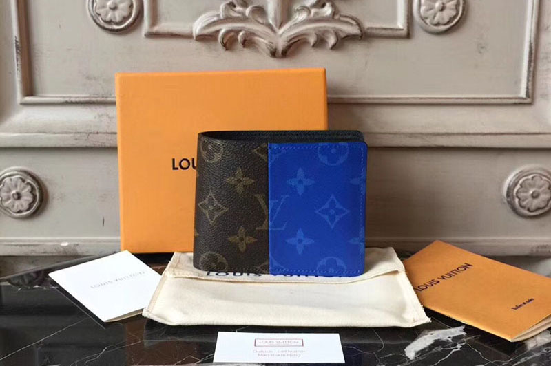 Louis Vuitton M63023 Multiple Monogram Blue Canvas Wallets