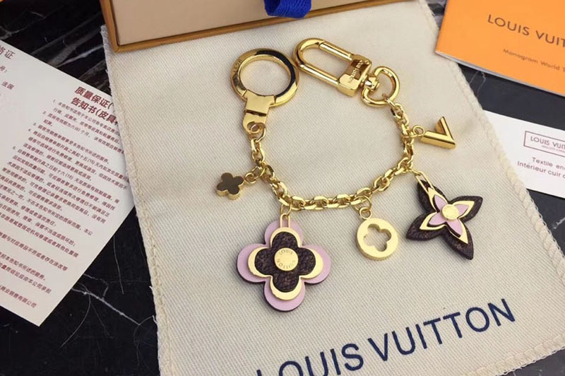 Louis Vuitton M63086 LV Blooming Flowers Bag Charm and Key Holder Monogram canvas
