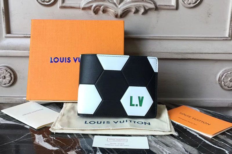 Louis Vuitton M63228 Fifa World Cup 2018 Epi Leather Wallets Black