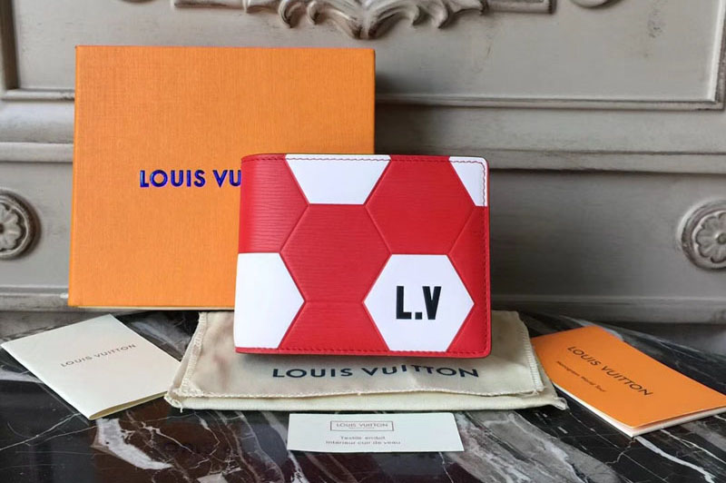 Louis Vuitton M63228 Fifa World Cup 2018 Epi Leather Wallets Red
