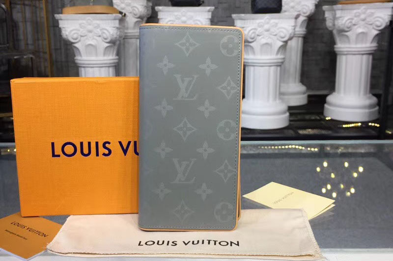 Louis Vuitton M63236 LV Brazza Wallet Monogram Titanium Canvas
