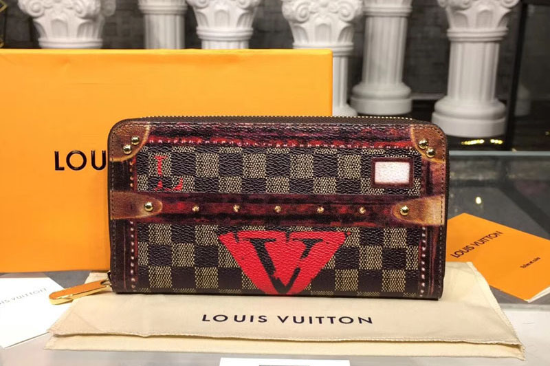 Louis Vuitton M63490 LV Zippy Wallet Transformed Damier canvas