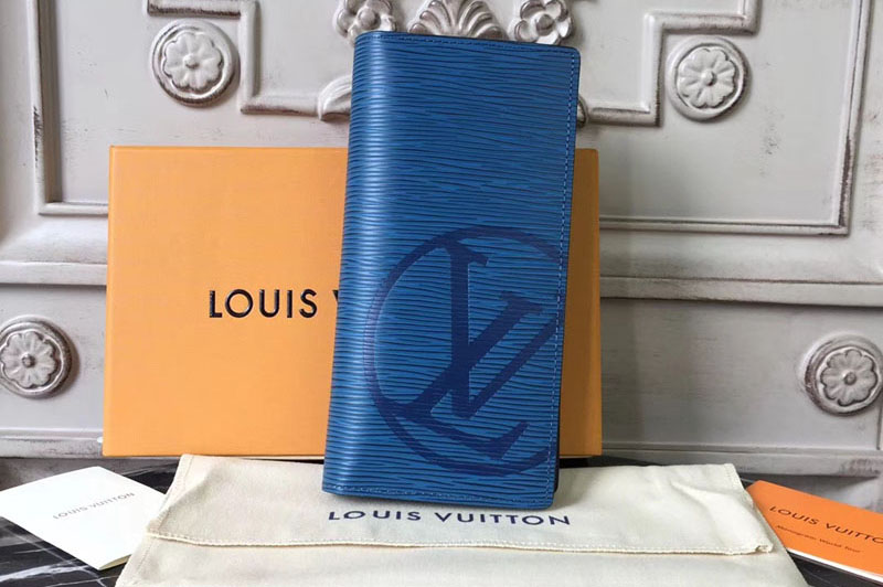 Louis Vuitton M63513 Epi Leather Brazza Wallet Blue