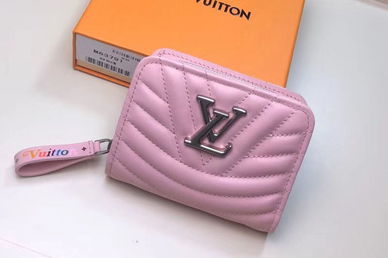 Louis Vuitton M63791 LV New Wave Zipped Compact Wallet Pink