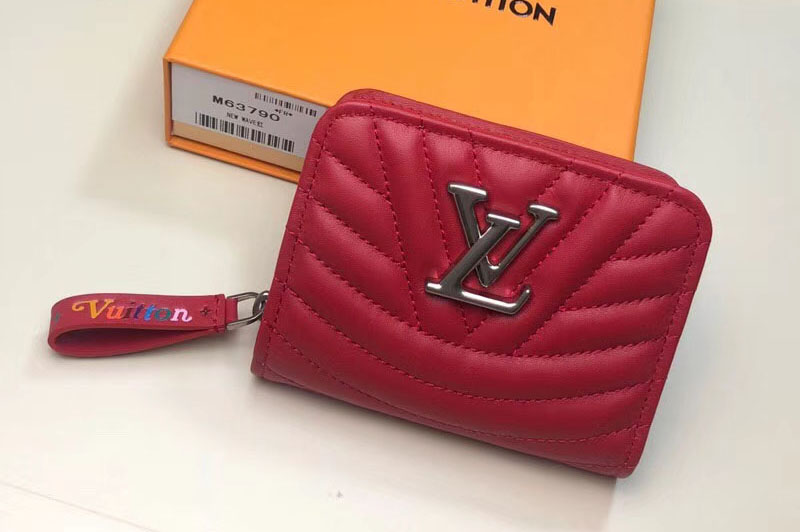 Louis Vuitton M63790 LV New Wave Zipped Compact Wallet Red