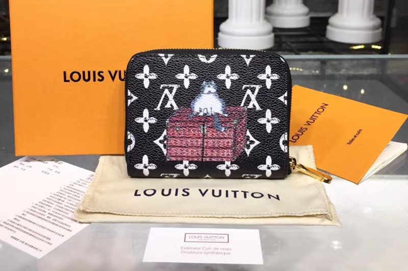 Louis Vuitton M63883 LV Transformed historic Monogram canvas Zippy Coin Purse Black