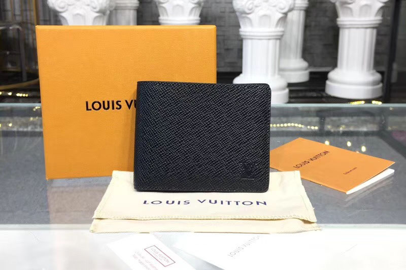 Louis Vuitton M64005 LV Slender ID Wallet Taiga leather Black