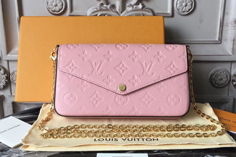 Louis Vuitton M64065 Monogram Empreinte Pochette Felicie Bags Pink