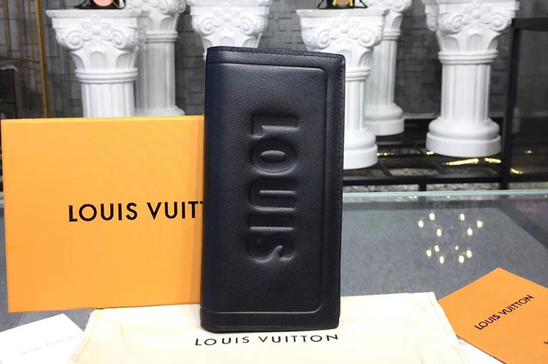 Louis Vuitton M66540 LV Dark infinity Leather Brazza Wallet