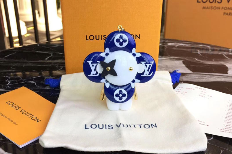 Louis Vuitton M67358 LV Golden Vendome Bag Charm and Key Holder Blue