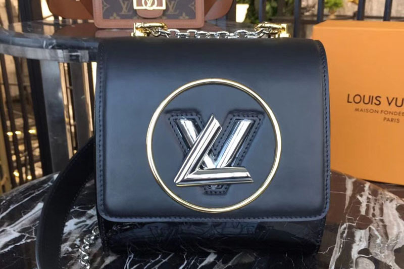 Louis Vuitton M90366 LV Pochette Twist Monogram Vernis Bags Burgundy